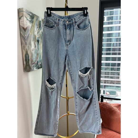 Cider Denim - Cider | Wide-Leg Distressed Jeans | Size Small